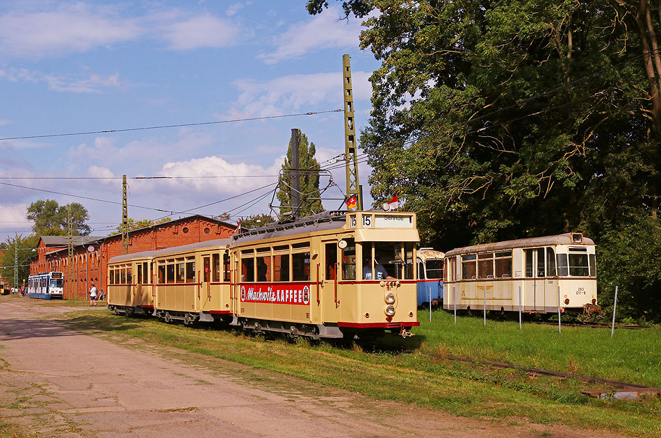 Der &Uuml;stra Hawa Stahlwagen 181 im Stra&szlig;enbahnmuseum Wehmingen bei Hannover