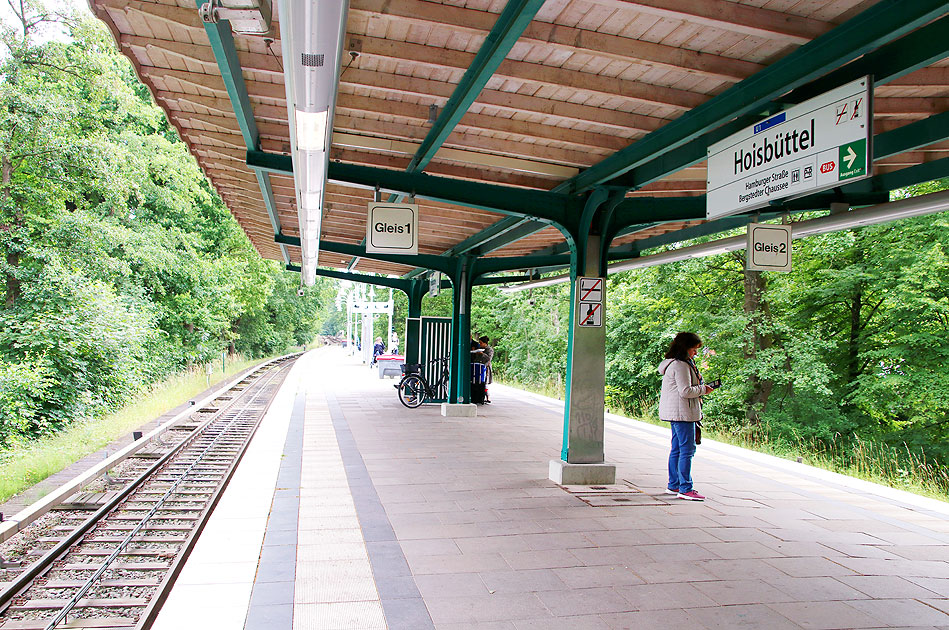 Die U-Bahn-Haltestelle Hoisbüttel der Hamburger U-Bahn