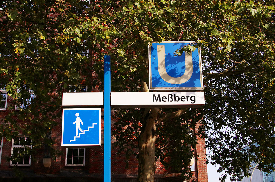 Die U-Bahn Haltestelle Meßberg in Hamburg
