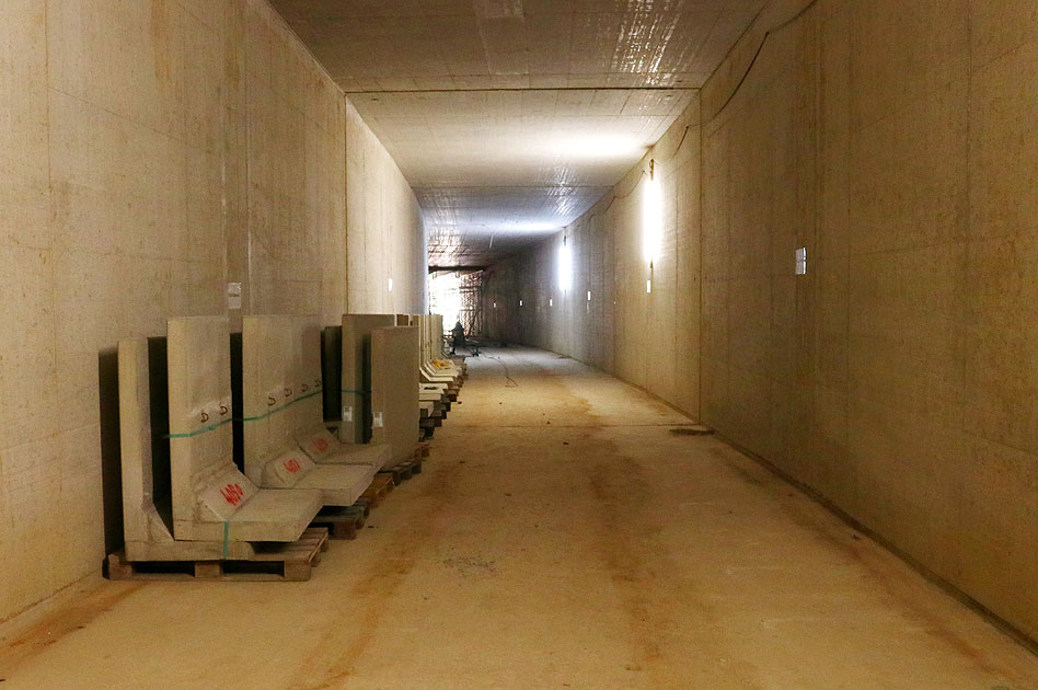 Der U-Bahn-Tunnel für die U-Bahn in die Horner Geest noch im Bau