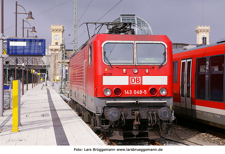 DB Baureihe 143 in Dresden Hbf