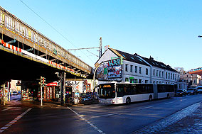 Die Haltestelle Sternbrücke in Hamburg