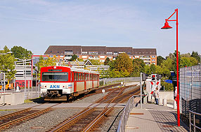 AKN Bahnhof Quickborn mit einem VTA Triebwagen der AKN Eisenbahn AG