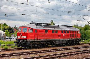 Die  233 288-0 im Bahnhof Coswig bei Dresden
