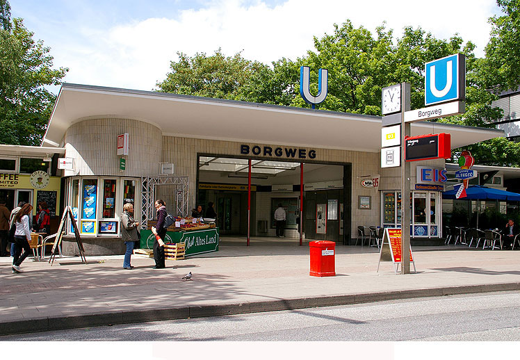 Der Bahnhof Borgeweg der Hamburger U-Bahn