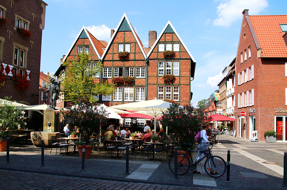 Der Spiekerhof mit dem Kiepenkerl in Münster