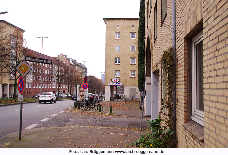 Die Palmaillie und Sägemühlenstraße in Hamburg