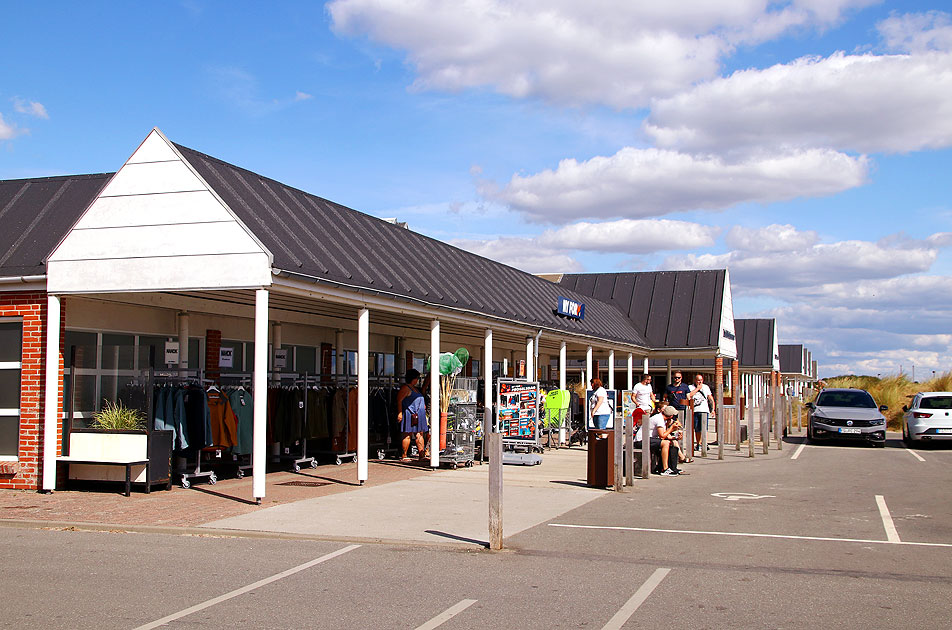 Das Einkaufszentrum in Lakolk auf Römö