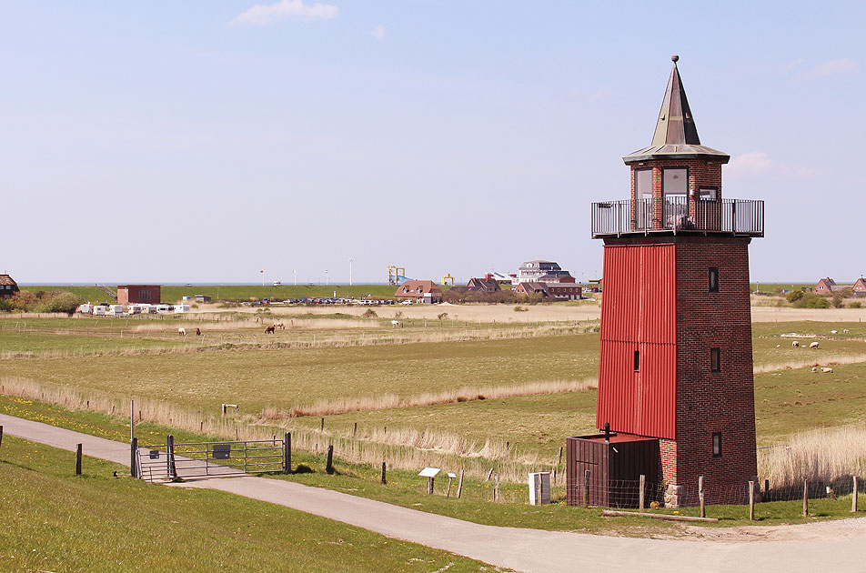 Der Leuchtturm von Dagebüll an der Nordsee in Nordfriesland