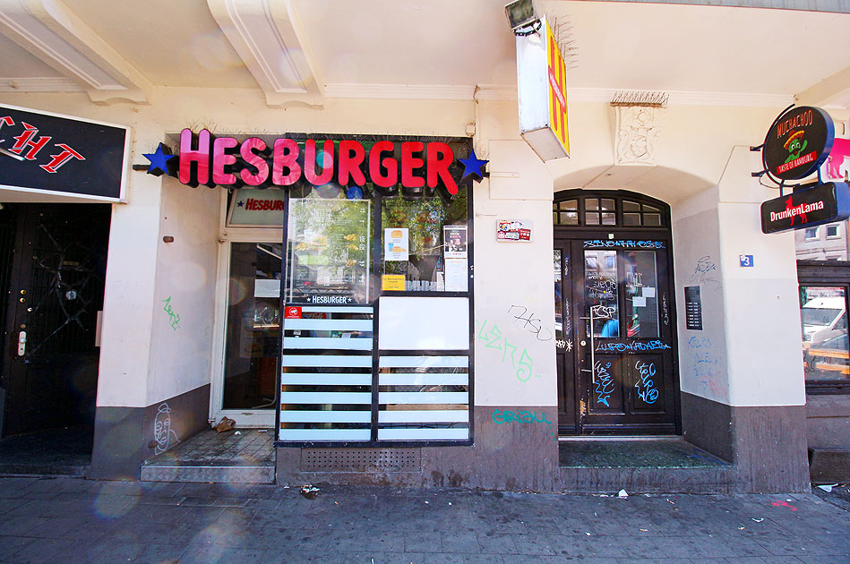 Der Hesburger auf dem Hans-Albers-Platz in Hamburg auf St. Pauli