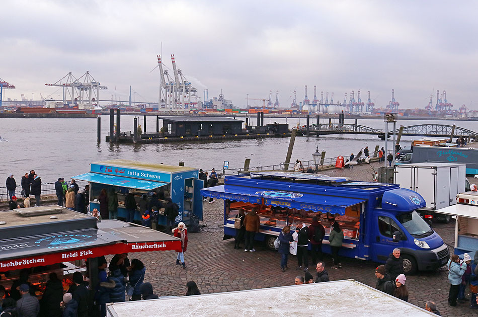 Der Fischmarkt in Hamburg an der Elbe
