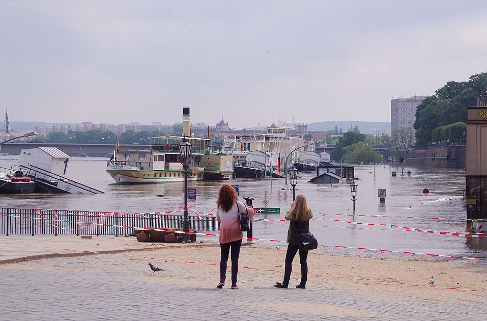Dresden Terassenufer Hochwasser